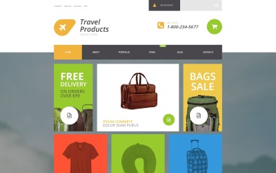 Utazási cikkek áruháza WooCommerce téma