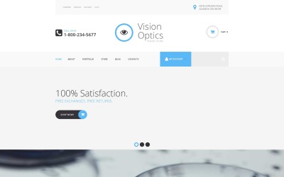 "Vision Optics WooCommerce Theme" - адаптивний WooCommerce шаблон №54869
