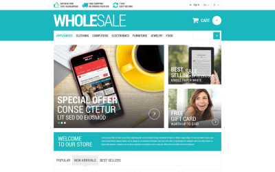 "Wholesale" - адаптивний PrestaShop шаблон №54889