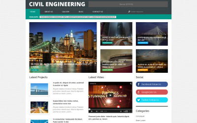 WordPress-tema för civilingenjör