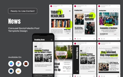 Breaking News Instagram Carousel Pack