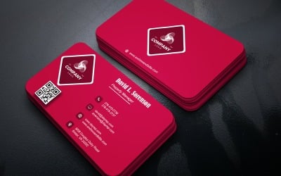 Clean Modern Business Card Template for Branding