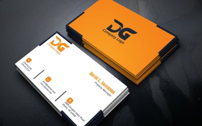 Clean Professional Business Card Layout Template PSD