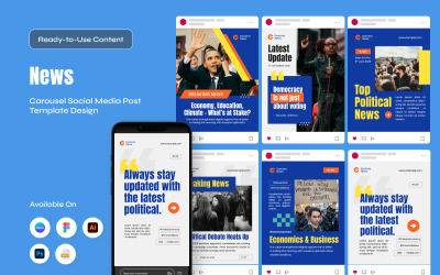 Digital News Carousel for Social Media