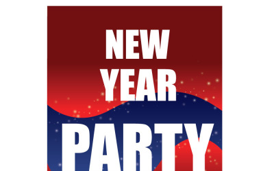 New Year &amp;amp; Christmas Party Disco Night Flyer Template