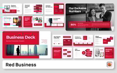 Modèle de présentation PowerPoint « Red Business Deck »