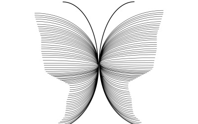 A line art butterflies design