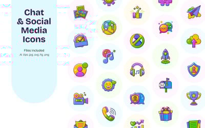 Chat and Social Media Icons