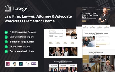 Thème WordPress Lawgel - Cabinet d&amp;#39;avocats, avocat et défenseur