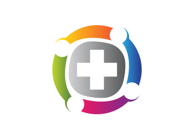 Medical Tech Colorful Gradient Logo Template