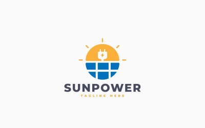 Modello di progettazione del logo per l&amp;#39;energia solare