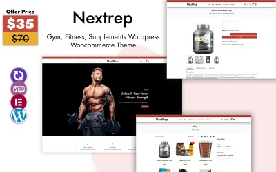 NextRep – WordPress WooCommerce-thema voor sportschool, fitness en supplementen