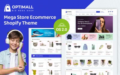 Optimall - Mega Store, адаптивная тема Shopify 2.0
