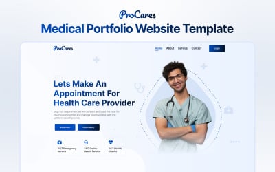 Procares - Medisch Portfolio Elementor-sjabloon