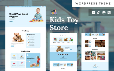 Timber Toy - Magasin de jouets et de soins pour enfants Thème réactif WooCommerce WordPress Elementor
