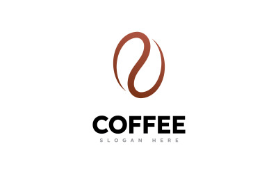 Plantilla de logotipo de granos de café vector 2