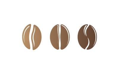 Koffiebonen Logo Sjabloon vector 4