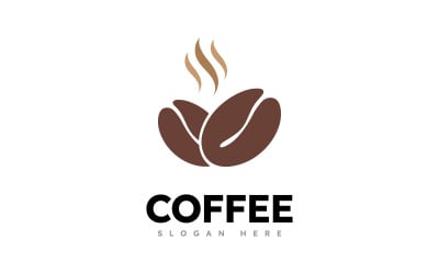 Plantilla de logotipo de granos de café (vector 8)