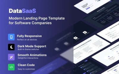 DataSaaS - Modern Landing Page