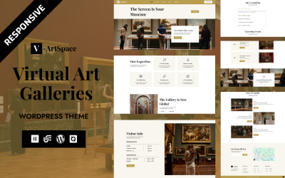 V-Artspace - Múzeum és művészeti galéria többcélú reszponzív WordPress Elementor sablon
