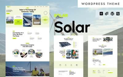Güneş - Güneş Paneli ve Yeşil Enerji WordPress Elementor Duyarlı Teması
