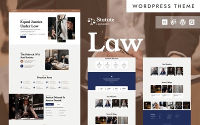 Statute - тема WordPress Elementor для юристов и адвокатов