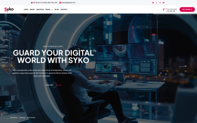 Syko – motyw WordPress dla branży IT i cyberbezpieczeństwa