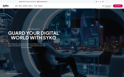 Syko – WordPress тема для ИТ и кибербезопасности