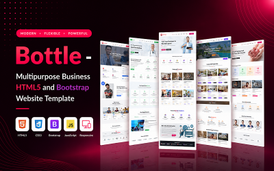 Bottle - Modelo de site HTML5 e Bootstrap multifuncional para negócios