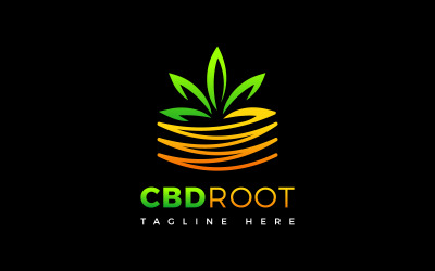 Cannabis Tree Root Logo Design CBD Root