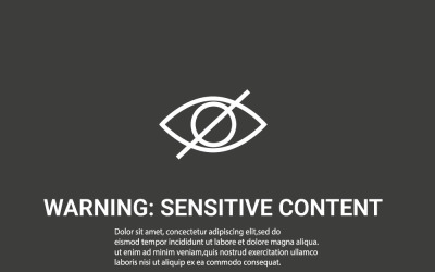 Icône d&amp;#39;avertissement de contenu sensible - Symbole d&amp;#39;alerte de censure