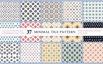 Vintage keramische tegelvectorachtergronden | Elegante geometrische tegel- en bloemmotief | Sierlijk