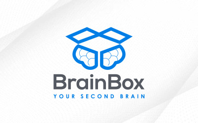 Ai Brain Box-logoontwerp Kunstmatige intelligentie Ai Brain Box-logoontwerp