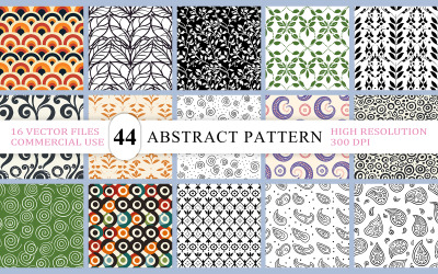 Artistic Abstract Background Design Set | Modern Retro Geometric Pattern | Abstract Vector Pattern
