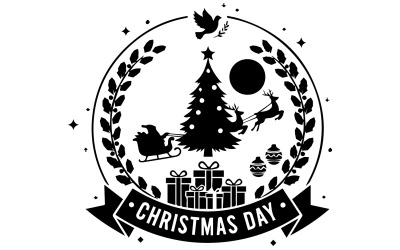 Vector van silhouet van Kerstmis