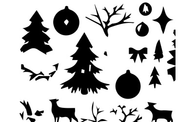 Kerstmis dag ontwerp silhouet
