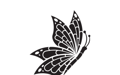 Flying Butterfly Logo Template