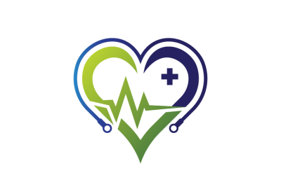 Heart Health Logo Template Design