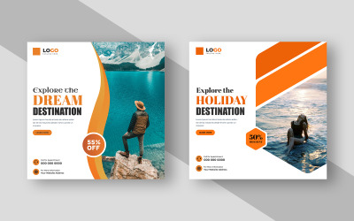 Modèle de publication sur les réseaux sociaux pour agences de voyages Ver-3