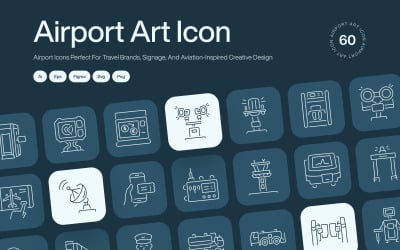 Сучасний аеропорт Icon Art Set