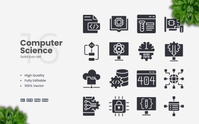 16 Informatik-Symbole im Set