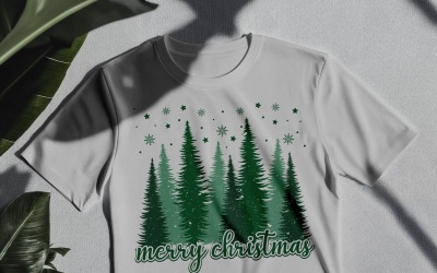 Merry Christmas T-Shirt Design | Festive Holiday PNG | Christmas Digital Download