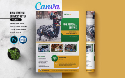Modèle de dépliant pour les services d&amp;#39;enlèvement des déchets