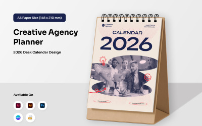 Modern Agency Desk Calendar 2026