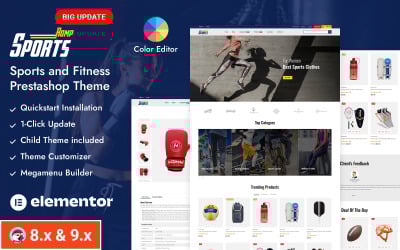 RompSports – Responsives Prestashop-Theme für den Sportspiele-Shop