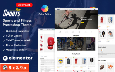 RompSports - Sklep z grami sportowymi Prestashop Responsywny motyw