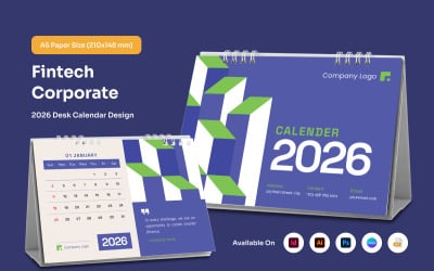 Startup Business Desk Calendar 2026