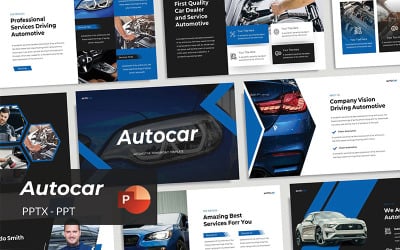 Autocar - Šablona PowerPoint pro prodejce automobilů pro automobilový průmysl