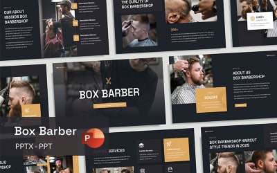 Box Barber - Barbershop PowerPoint Presentation Template