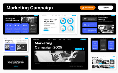 Modelo de PowerPoint para campanha de marketing